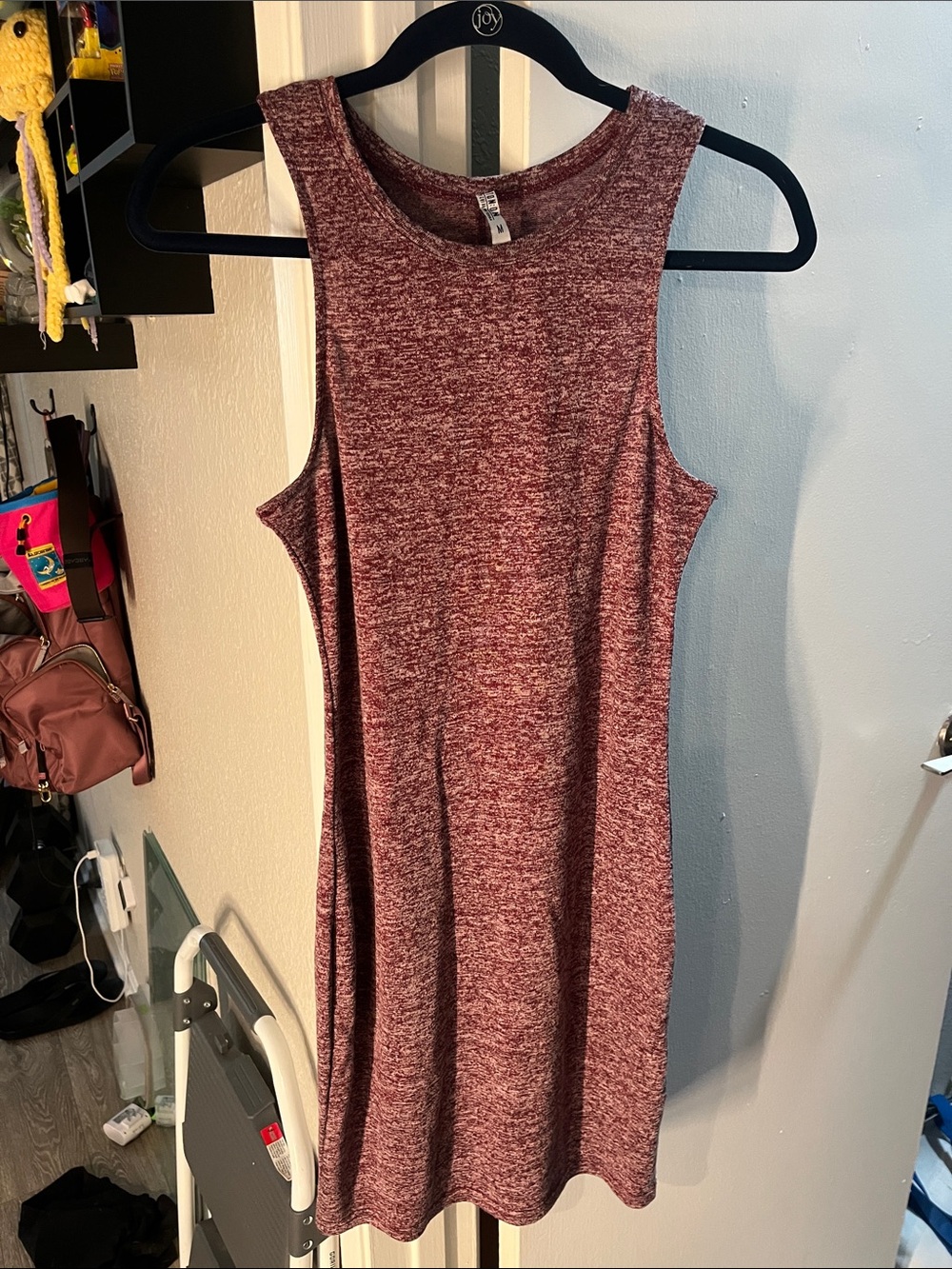 Cotton On Marled Sleeveless A-Line Dress - Wine